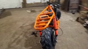 Сборка самодельного минибайка.