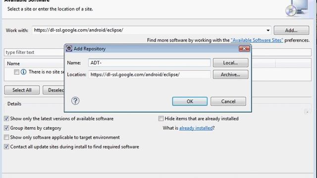 Eclipse Android SDK and ADT download and install смотреть онлайн