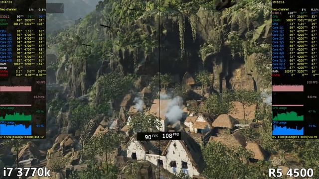 i7 3770k vs Ryzen 5 4500 Test in 13 Games or R5 4500 vs i7 3770k OC 4,7 GHz смотреть онлайн