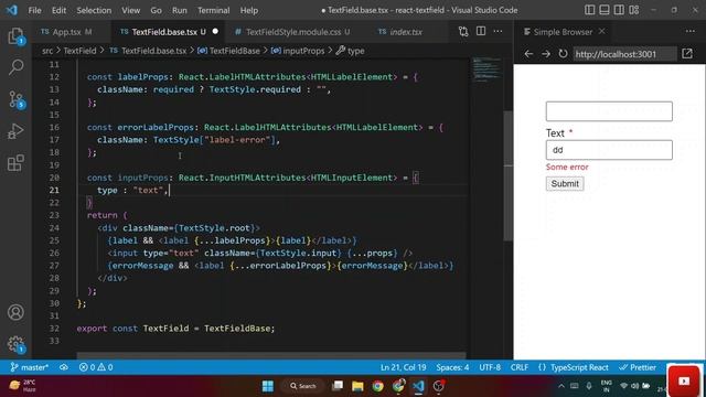 Create clean and reusable react component | TypeScript смотреть онлайн