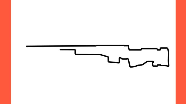 How to draw AWM from PUBG easy / drawing awp sniper rifle cs go gun step by step смотреть онлайн