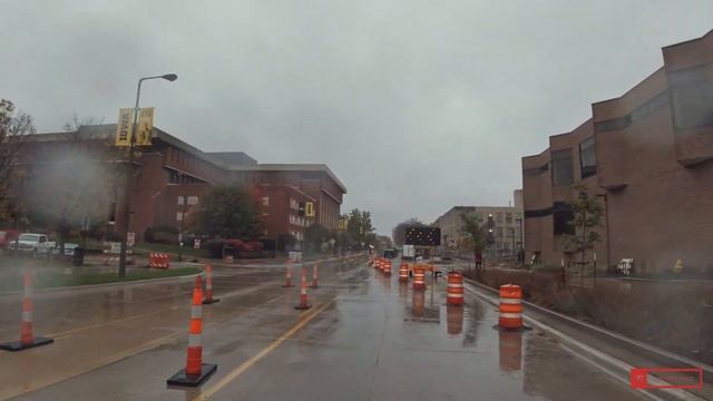 Driving in Downtown Iowa City, Iowa - 4K60fps смотреть онлайн