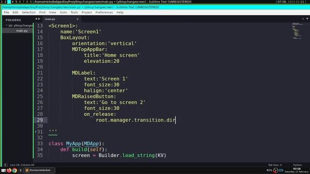 KivyMD Tutorial - Navigation Between Screen смотреть онлайн