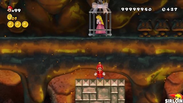 New Super Mario Bros. Wii - Final Boss Evil Mushroom & Ending смотреть онлайн