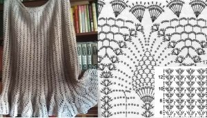 Простая красивая юбка крючком