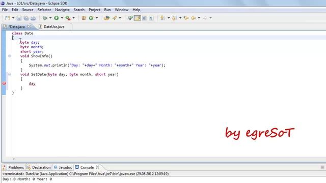 Java. Урок 10. Методы, конструктор, объектные ссылки. смотреть онлайн