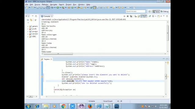 Java Tutorial in Tamil-50:jdbc delete Query смотреть онлайн