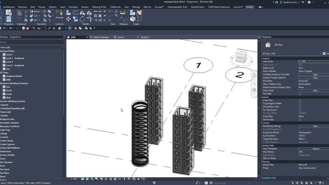 Revit 2024 Rebar Shape Code 86 SANS Length 2 of 2 смотреть онлайн