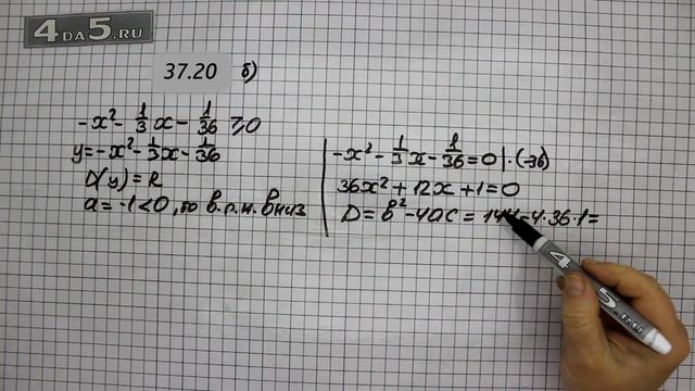 Упражнение № 37.20 (Вариант Б.) – ГДЗ Алгебра 8 класс Мордкович А.Г. смотреть онлайн