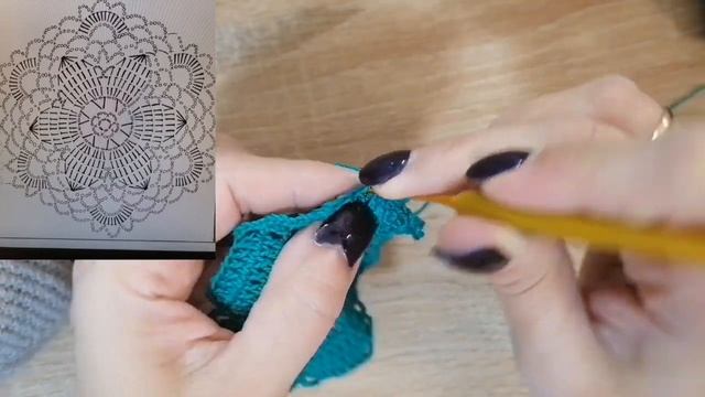 Ажурный узор крючком. МК смотреть онлайн
