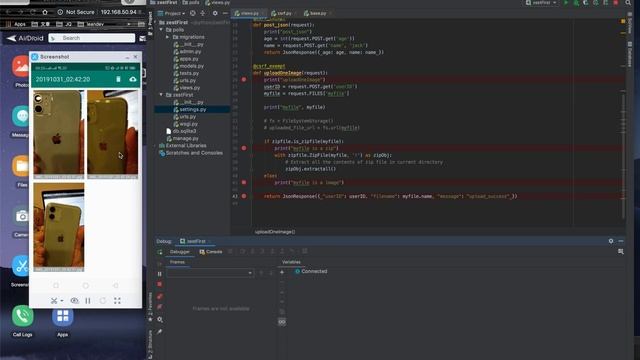 Android upload file to Python Server смотреть онлайн