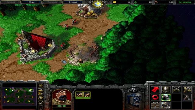Warcraft III:The Frozen Throne, 1 на 1 против сильного компьютера, люди против нежити смотреть онлайн