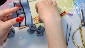 На каждый день и праздник! Бантики из декоративной ленты 4 см с принтом "гусиная лапка"