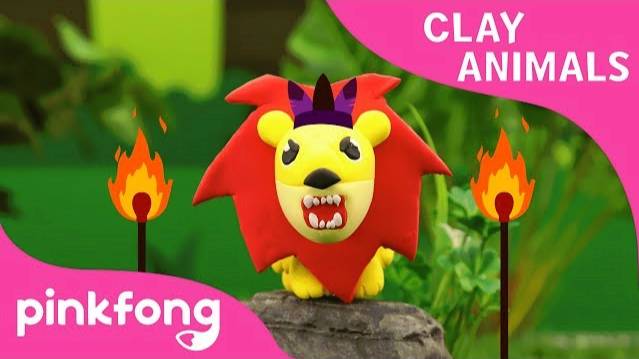 How to make Lion with Clay | Clay Animals | Animal Songs | Pinkfong Clay Time for Children смотреть онлайн