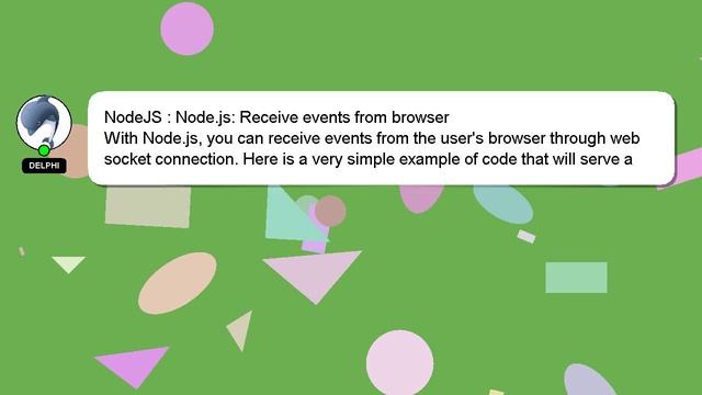 NodeJS : Node.js: Receive events from browser смотреть онлайн