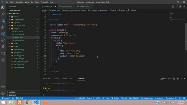 NuxtJS Website Design 6: How to Setup Meta Tags in NuxtJS | title, description & keywords in NuxtJS смотреть онлайн