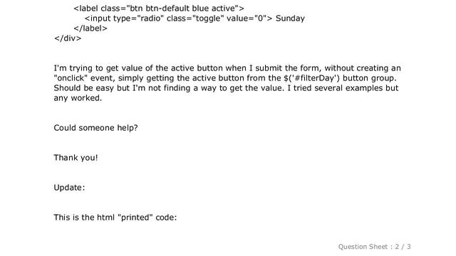 jQuery : Bootstrap radio button: Get selected value on submit form смотреть онлайн