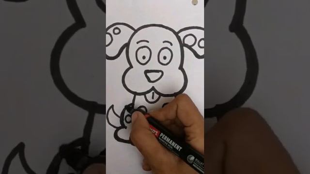 Cute white dog drawing for kids and toddlers смотреть онлайн
