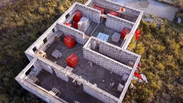 Строительство дома из газобетона в п. Новое Савино, Новгородского р-на смотреть онлайн