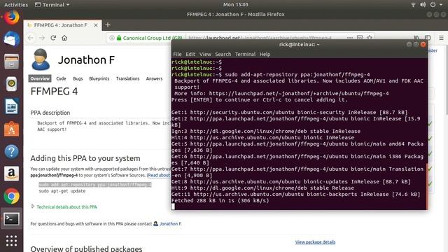 Installing FFmpeg (latest) on Ubuntu 18.04 LTS смотреть онлайн
