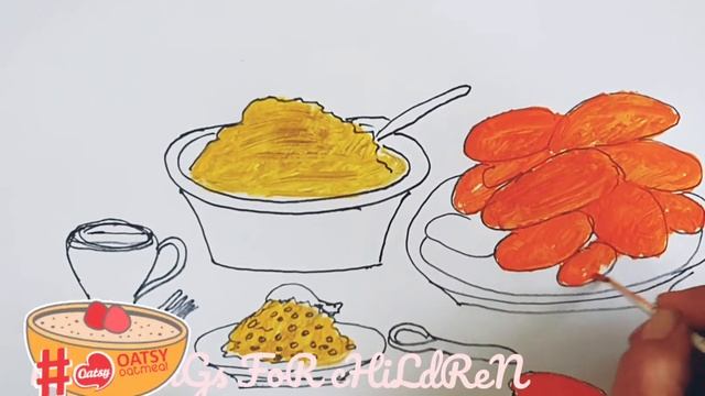 Taomlar Rasmini Chizish / Drawing Dishes / Рисование блюд / How To Draw A Dishes
