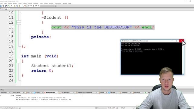 13. C++ Programming - Destructor and Dynamic Memory (C++ Class) смотреть онлайн