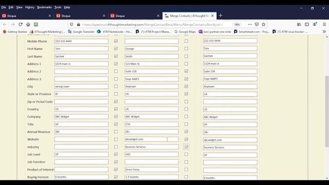 Eloqua Merge Contact Cloud App Demo смотреть онлайн