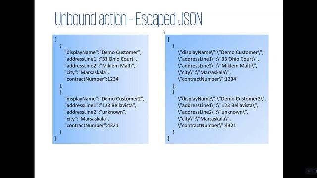 6 Bound & Unbound action Escaped JSON смотреть онлайн