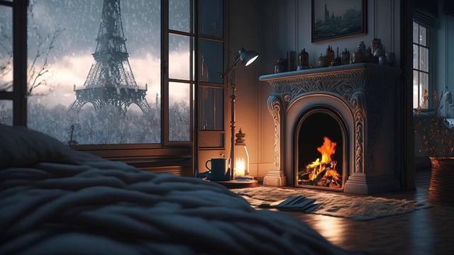 Побег в уютную парижскую спальню волшебный вид на Эйфелеву башню и атмосфера ревущего камина смотреть онлайн
