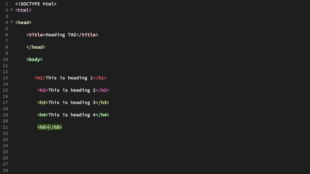 Tutorial on Heading's in HTML смотреть онлайн