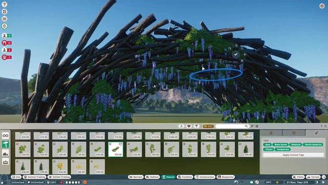 The Wisteria Tunnel | Planet Zoo Speed Build смотреть онлайн