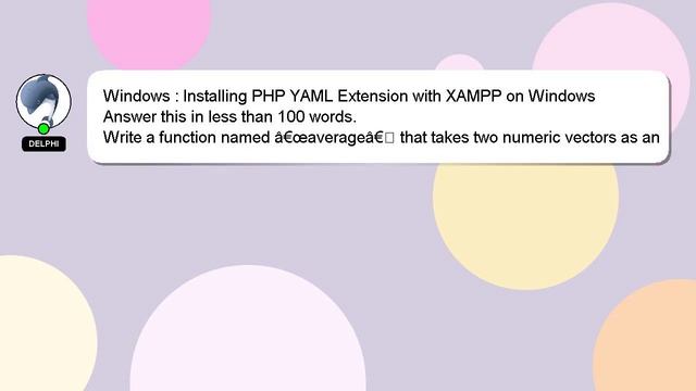Windows : Installing PHP YAML Extension with XAMPP on Windows смотреть онлайн