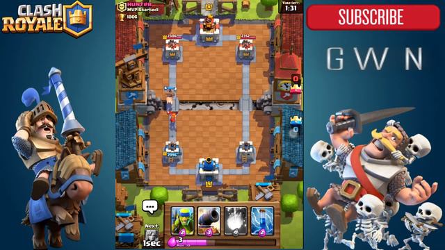 Clash royale: Best deck for arena 5,6 ||HOG RIDER DECK|| смотреть онлайн