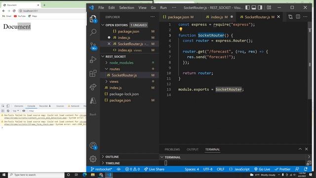 Node - REST API with Socket.io basic tutorial смотреть онлайн