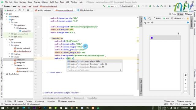 Create Custom toolbar of browser with android studio Part 1 смотреть онлайн