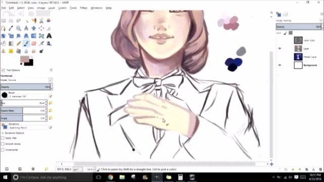 Saori Sekai no Owari - Gimp SpeedPaint смотреть онлайн