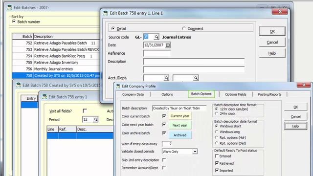 Adagio Ledger - Batch Entry смотреть онлайн