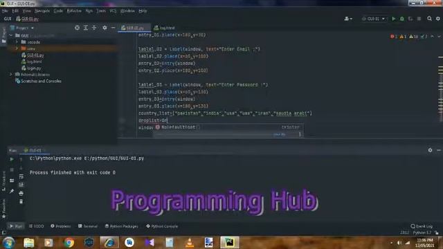 How To Create GUI Application In Python Using Tkinter || Programming HUB смотреть онлайн