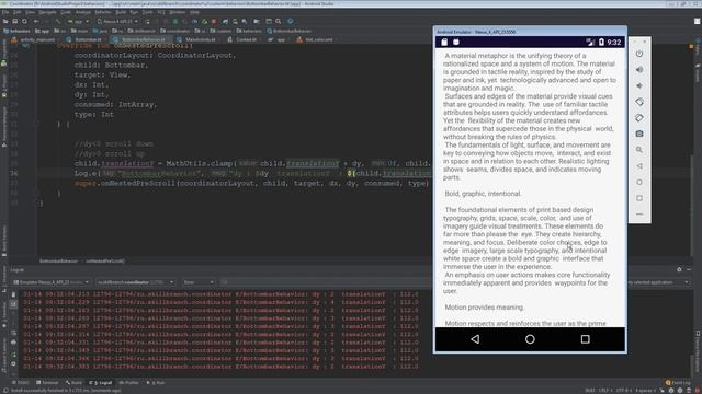 Coordinator Layout - Custom Behaviors смотреть онлайн