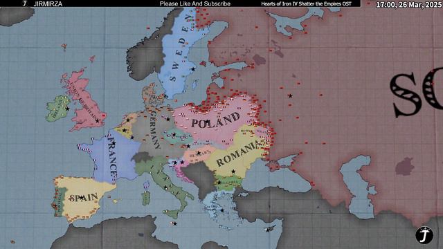 European Union Vs Soviet Union & UK - Hoi4 Timelapse смотреть онлайн
