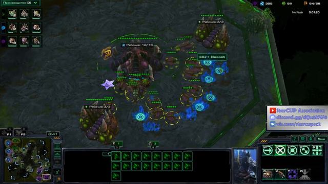 Basset vs Swarm & Khadgar | StarCUP 2x1 | StarCraft 2 смотреть онлайн