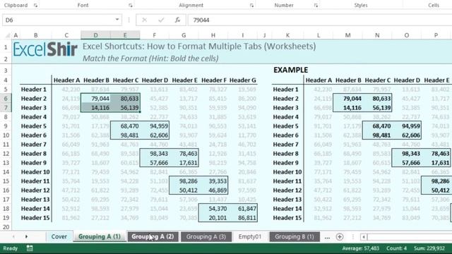 0031 Excel Shortcuts: How to Format Multiple Tabs Worksheets смотреть онлайн