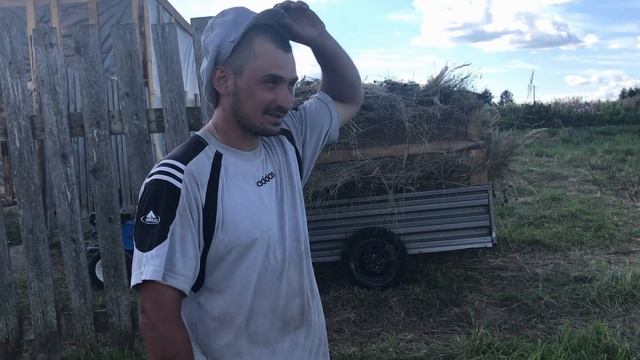 Модернизация прицепа для мотоблока. Сделал ворота для электропастуха. Деревенская жизнь. смотреть онлайн