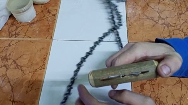 Туристическая цепная пила. Или что можно сделать из порванной цепи от бензопилы. смотреть онлайн