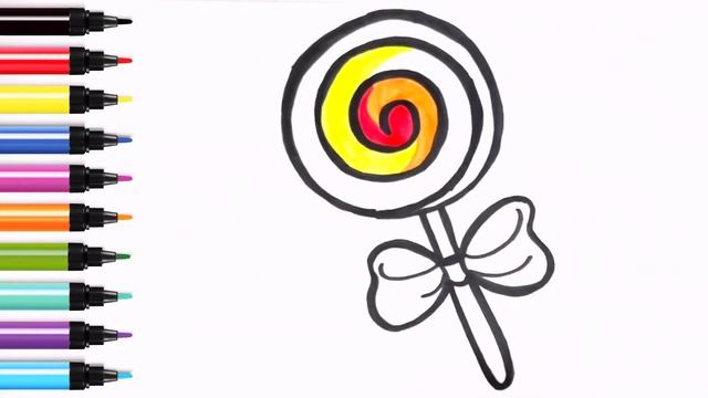 Learning English Colors | Candy Drawing and Painting | Educational Kids Videos смотреть онлайн