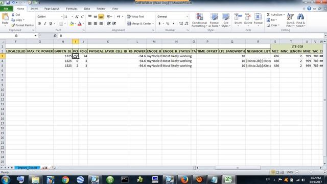 How To Convert Cell File To XML Cellfile To Use It With LTE