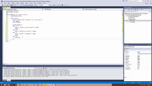 Switch Statements, Break, & Continue - C++ Tutorial #10 смотреть онлайн