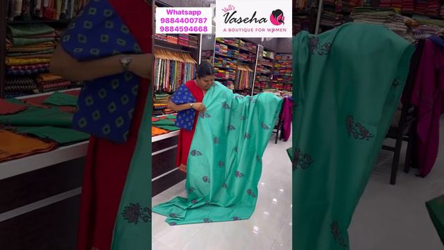 Poly silk cotton sarees with block prints and matching contrast Block printed blouse bit arrived … смотреть онлайн