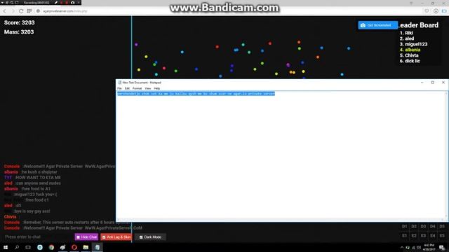 si te bejm shum scor ne agar.io private server смотреть онлайн