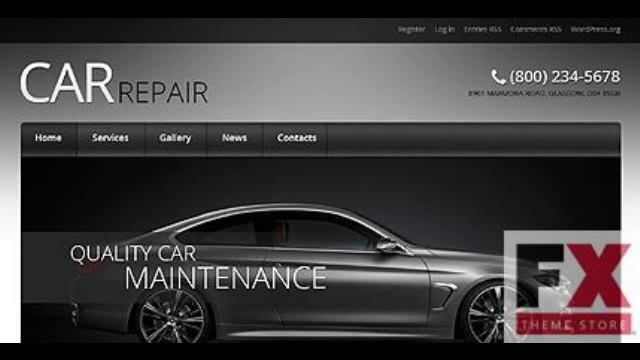 Preview White and Black Car Repair WordPress Theme by Merc смотреть онлайн